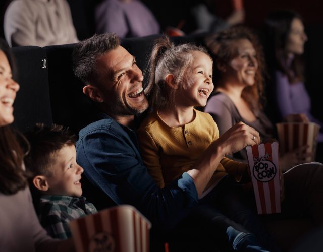 Family at the cinema